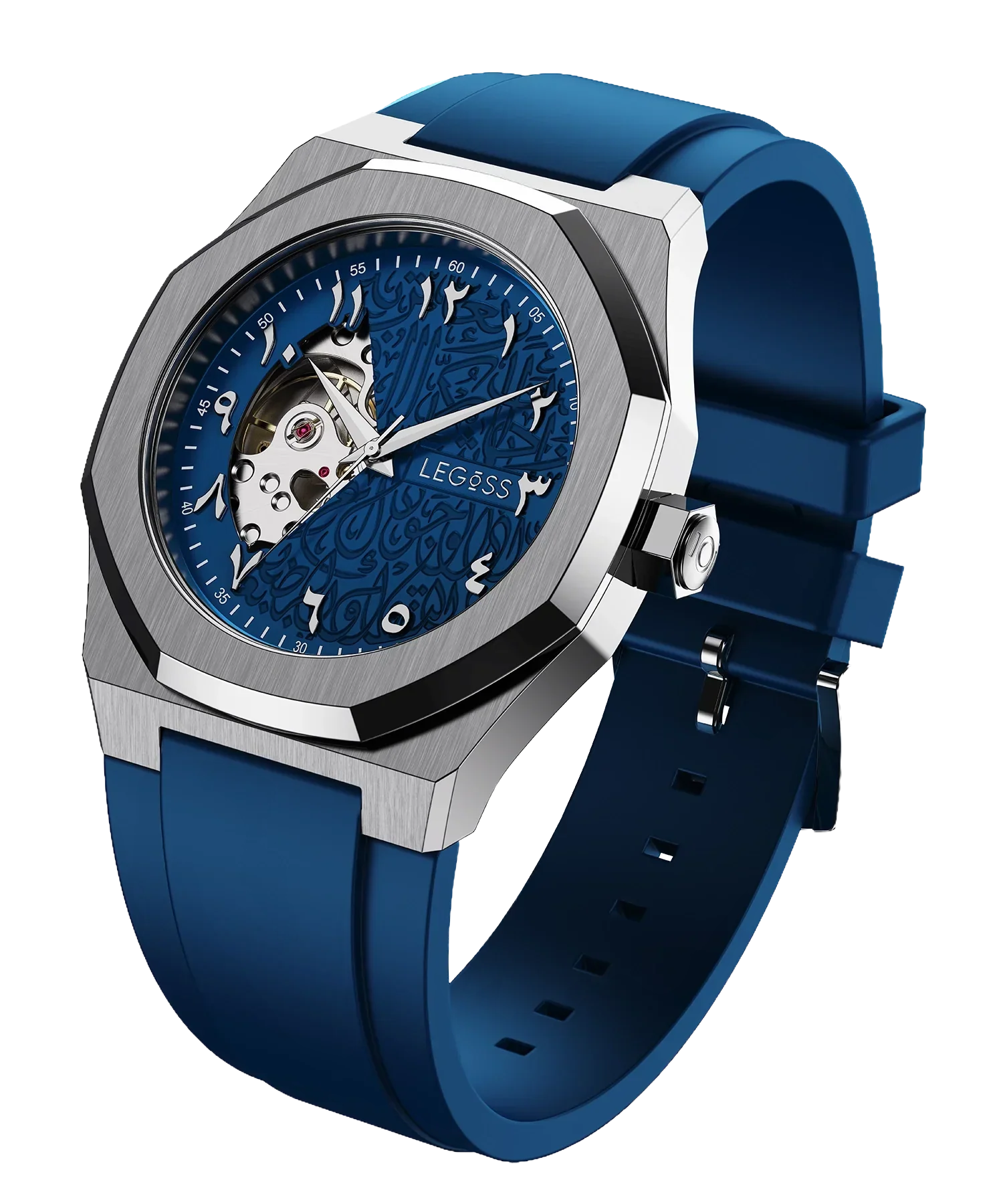 NURVAN V350 - Men’s Blue Arabic Dial Automatic Movement Watch