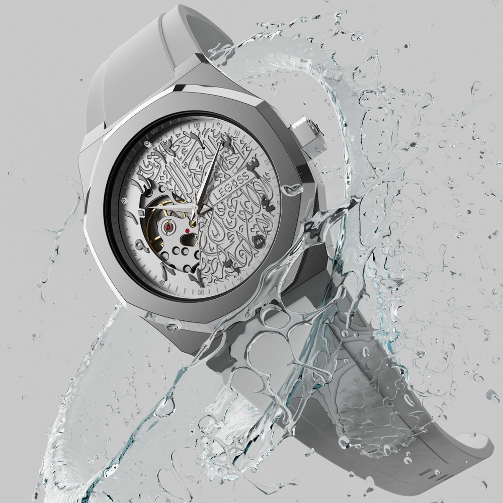 NURVAN V350 - Men’s Blue Arabic Dial Automatic Movement Watch