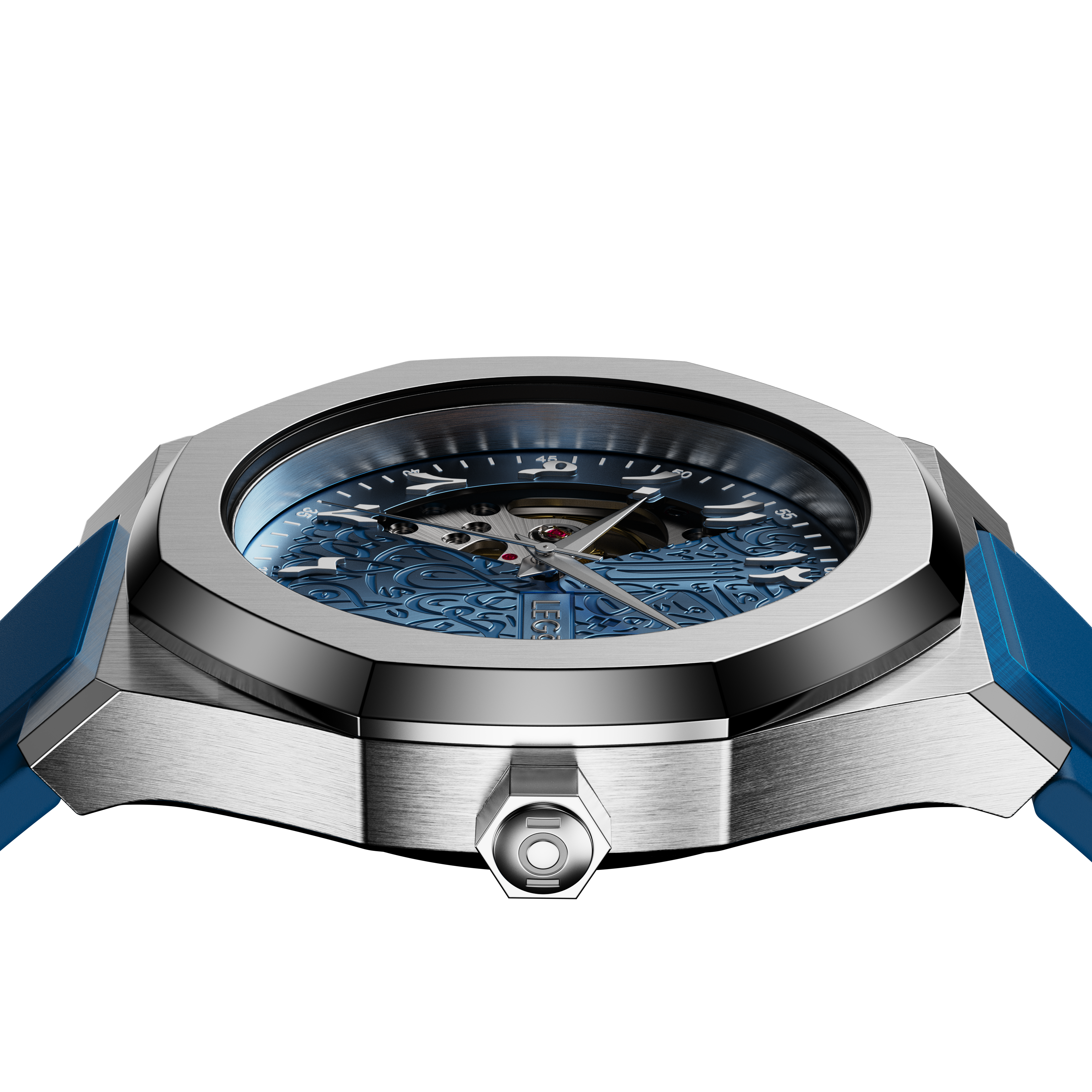 NURVAN V350 - Men’s Blue Arabic Dial Automatic Movement Watch