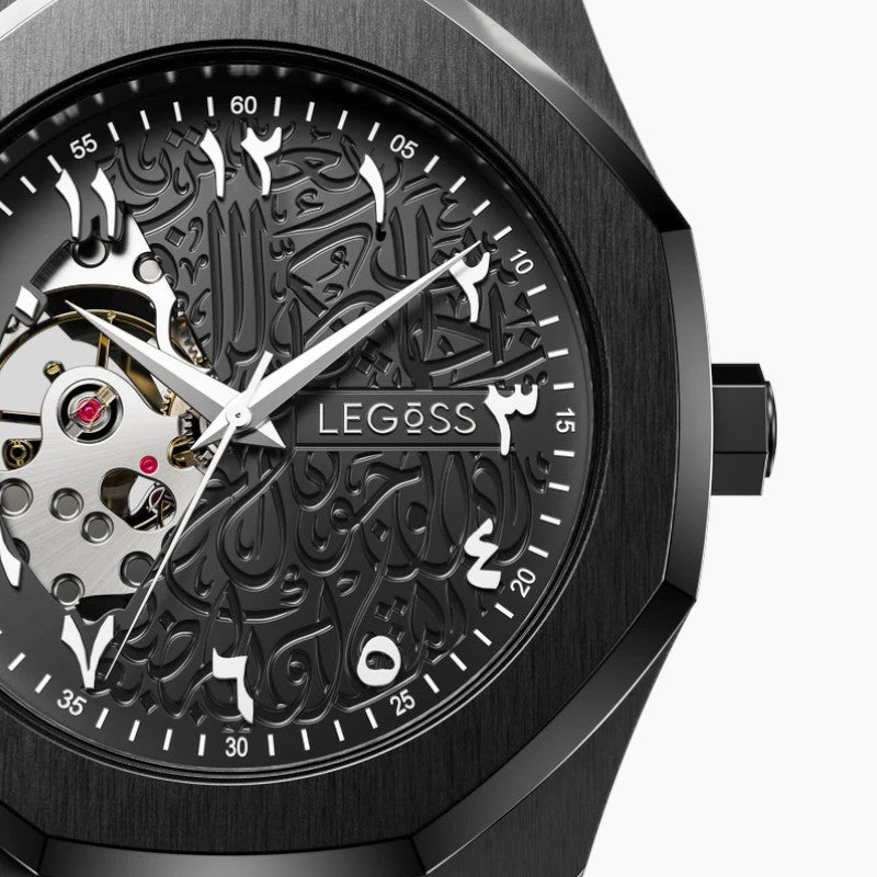 NURVAN V350 - Men’s Blue Arabic Dial Automatic Movement Watch